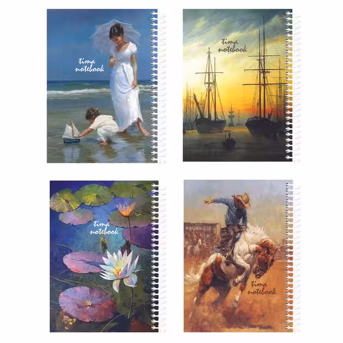 دفتر مشق 100 برگ تیما مدل LOVE مجموعه 4 عددی | چاوه