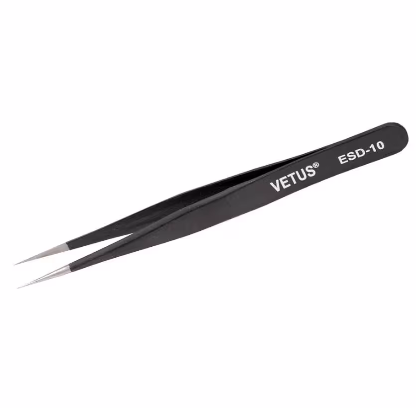 پنس نوک تیز آنتی استاتیک VETUS مدل ESD-10
