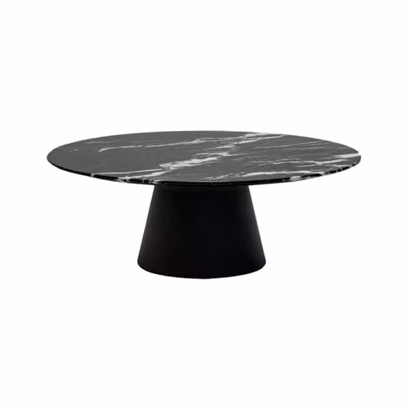 میز جلومبلی اپرا با پایه چوبی و صفحه سنگ قطر 60 نظری