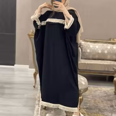 مانتو عبایی ابروبادی مدل فرنوش - کد 707