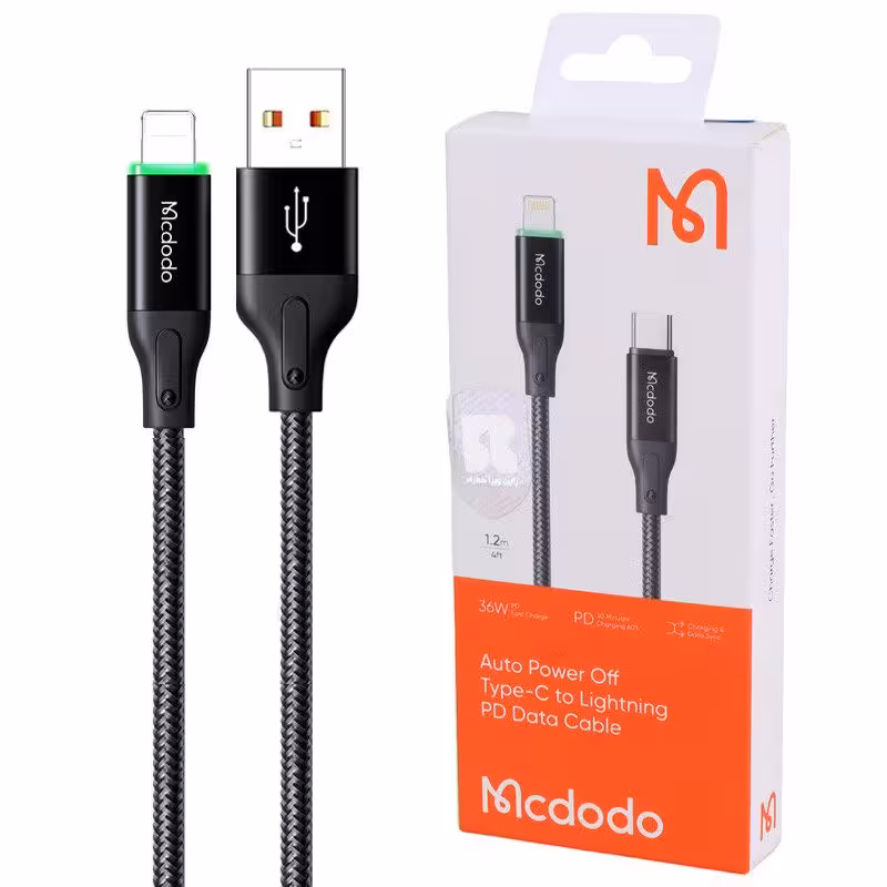 کابل تبدیل فست شارژ mcdodo مدل - Type-c to lightning