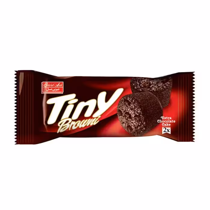 کیک کاکائو با مغزی کارامل تاینی براونی شیرین عسل 60 گرمی