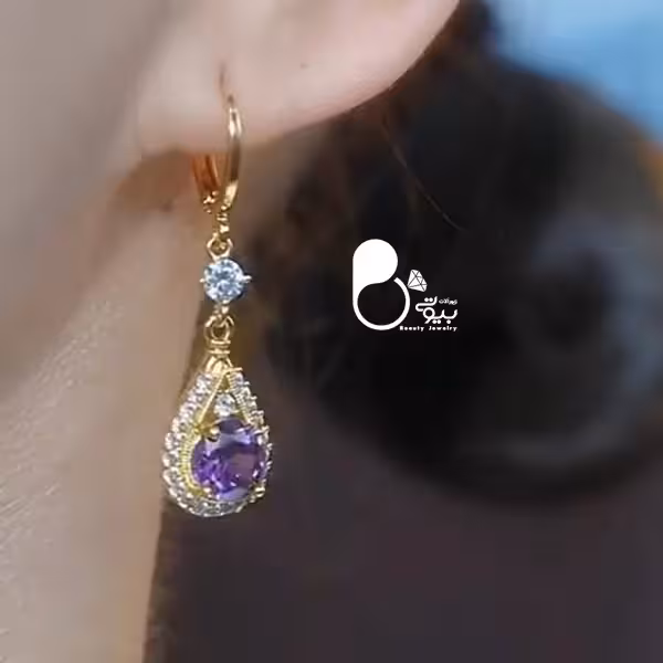 گوشواره عشق آمیتیست