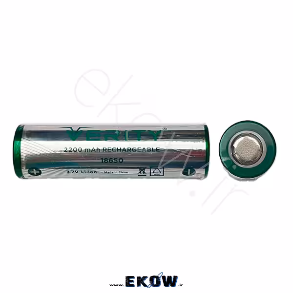 باتری لیتیوم یون 2200ma 18650 (لیتیوم یون VERITY 18650 2200mAh 3.7 v )