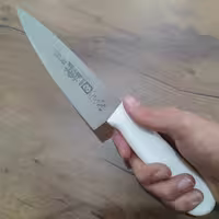 چاقو آشپزخانه اکبری دسته سفید کد 87B بسته 1 عددی