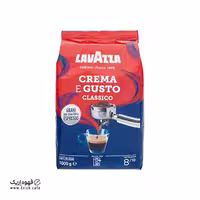 دانه قهوه لاوازا lavazza مدل کرما اِ گاستو اسپرسو کلاسیکو Crema e gusto espresso Classico یک کیلویی