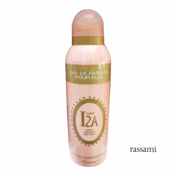 اسپری خوشبوکننده زنانه Rassami رایحه ISA paris حجم 200میلی لیتر