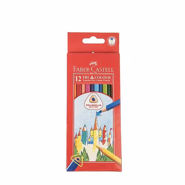 مداد رنگی 12 عددی فابر-کاستل مدل Tri colour