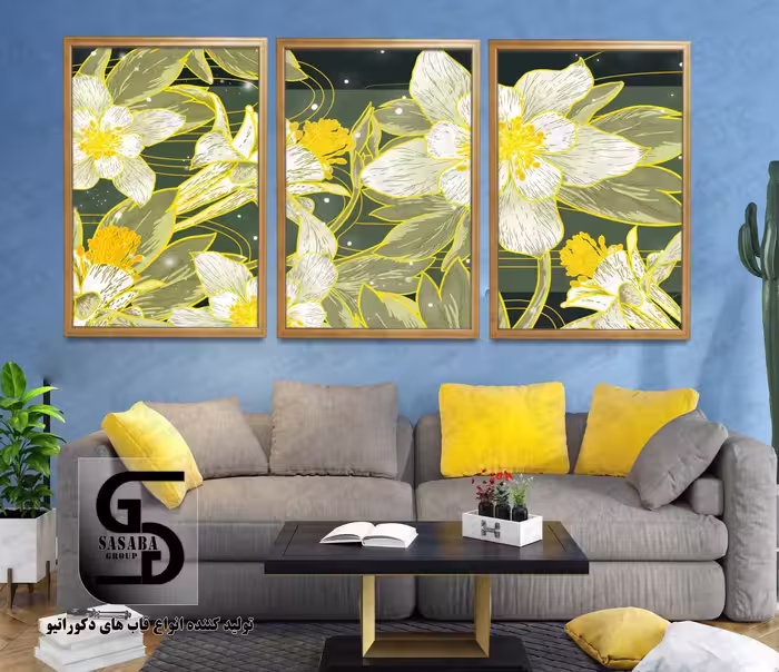 تابلو دکوراتیو سه تکه 60*40 درجه1