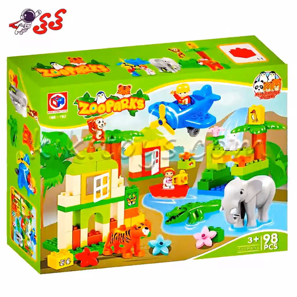 لگو دوپلو قطعه درشت پارک حیوانات با ساختمان کودک اسباب بازی 188192