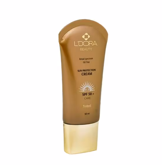کرم ضدآفتاب SPF50 رنگی و فاقد چربی L’dora حجم 50 میلی لیتر
