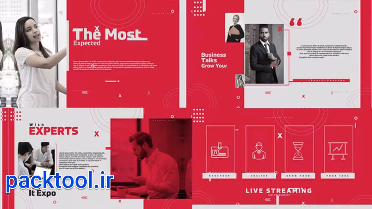 دانلود پروژه آماده پریمیر تیزر تبلیغاتی رویدادهای کسب و کار Business Event - پک تول