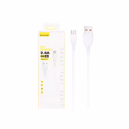 کابل شارژ فست اندروید MOSSORY مدل M101V – سفید