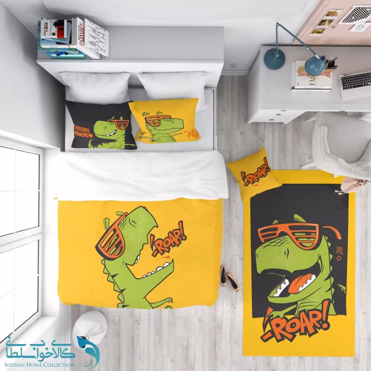 روتختی طرح تیرکس سایز یکنفره کد A3769