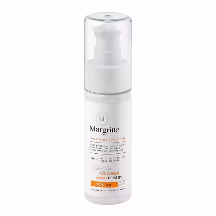 ضد آفتاب بی رنگ مناسب پوست حساس SPF30 مارگریت