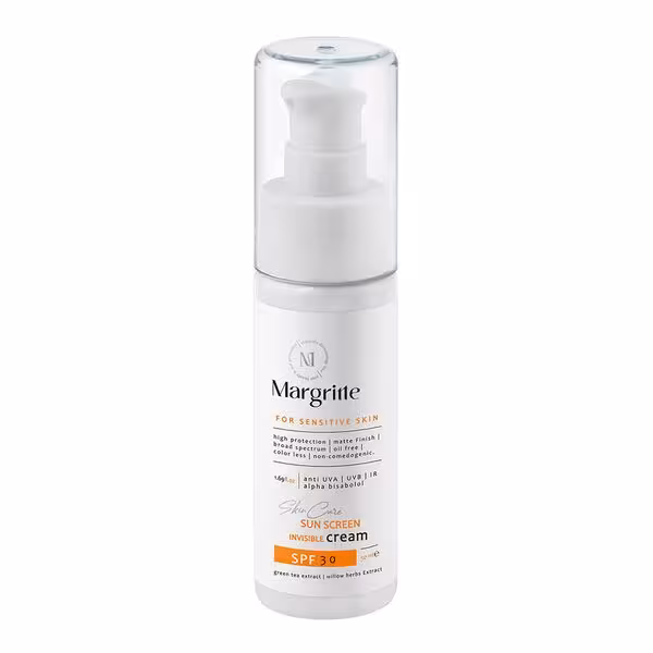 ضد آفتاب بی رنگ مناسب پوست حساس SPF30 مارگریت