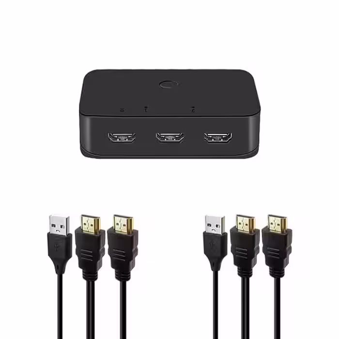 سوئیچ KVM دو پورت HDMI/USB همراه با کابل مدل 024