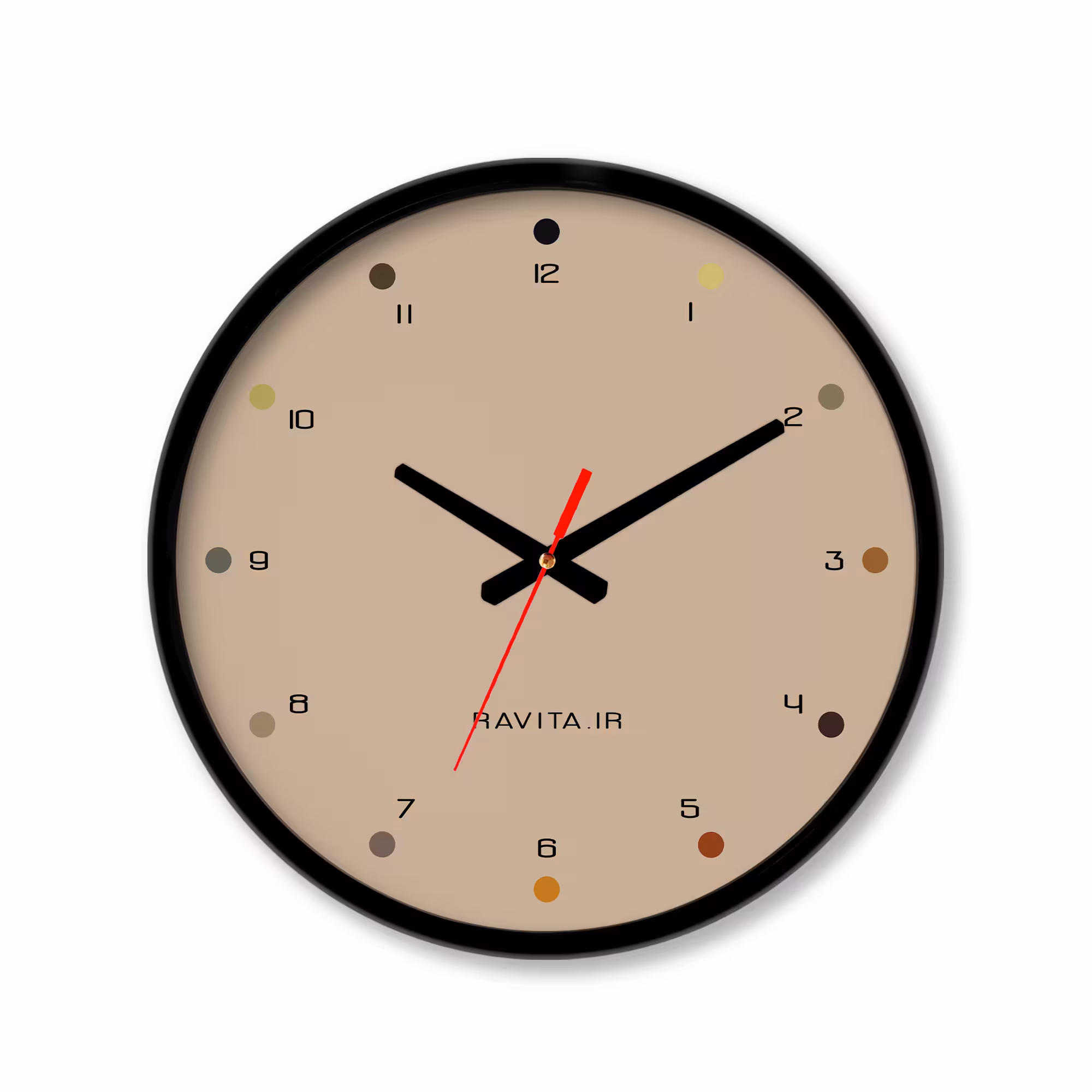 ساعت دیواری کوچک راویتا طرح Minimal Color کد 3641