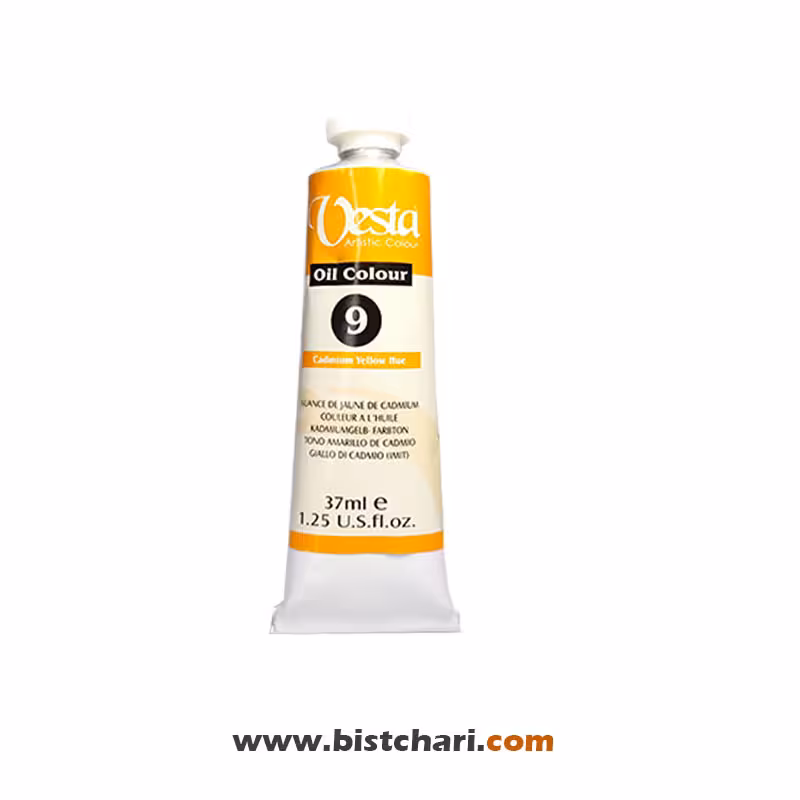 رنگ روغن رنگ Cadmium yellow hue کد 9 برند وستا Vesta
