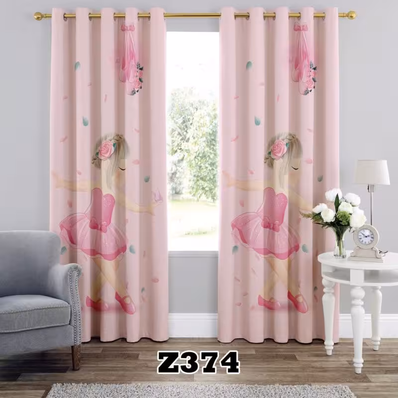 پرده سه بعدی طرح دخترانه