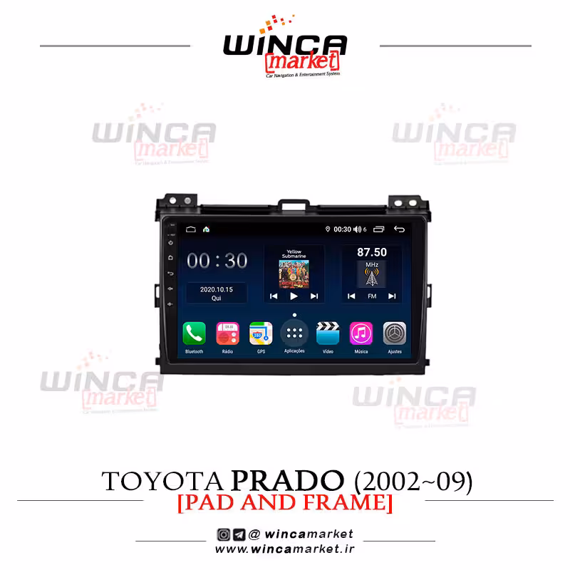 مانیتور اندروید تویوتا پرادو 2002-09 Prado برند وینکا WINCA سری S500 پلاس مدل H855