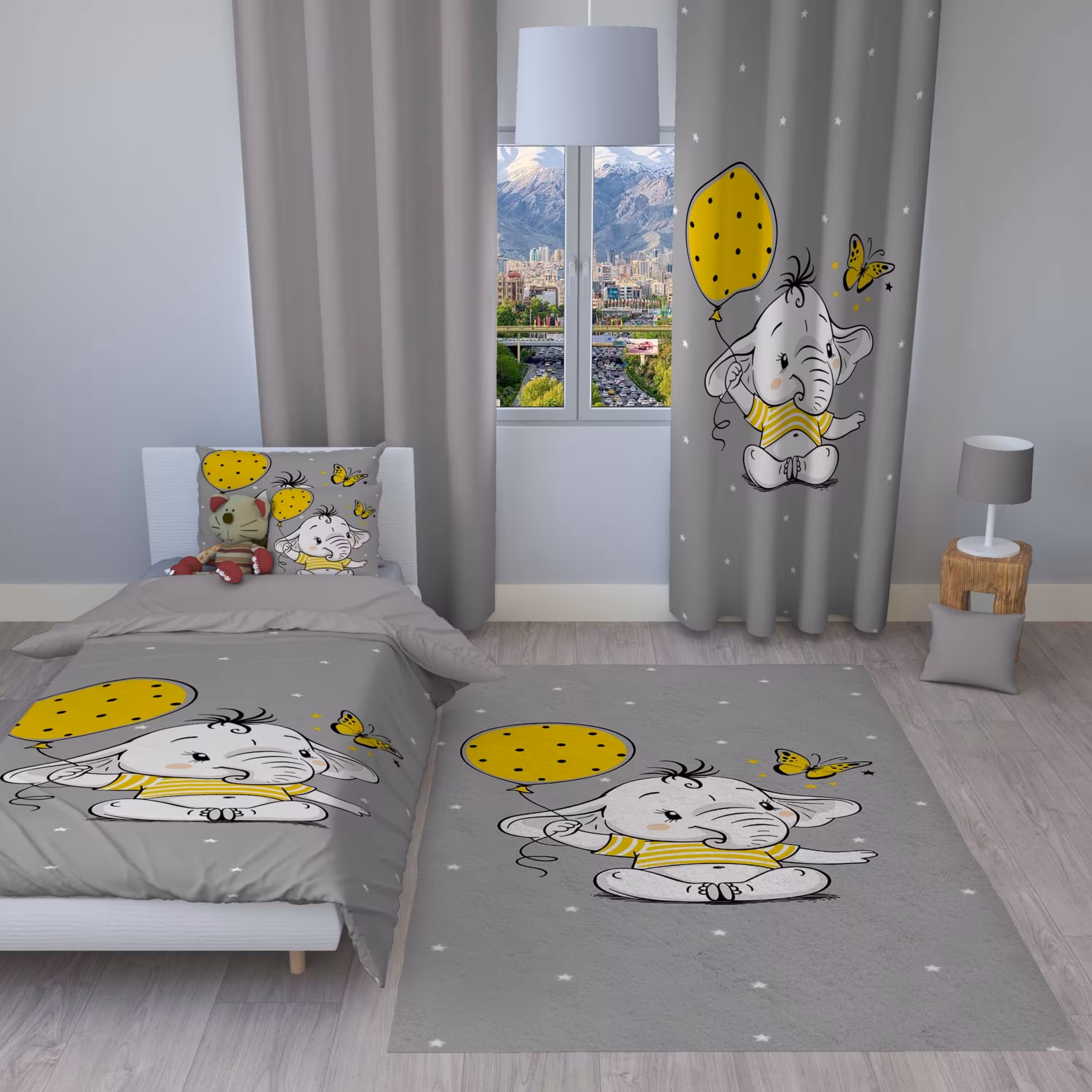 سرویس روتختی مدل c108 یک نفره 4 تکه سایز 140x230