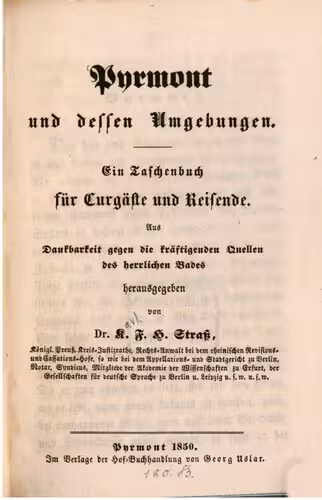 خرید و دانلود نسخه کامل کتاب Pyrmont und dessen Umgebungen. Ein Taschenbuch für Curgäste [Kurgäste] und Reisende
