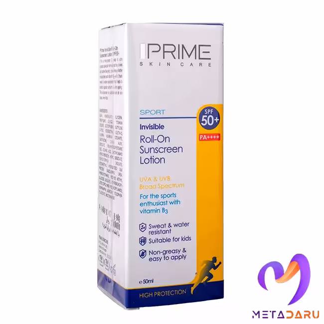 لوسیون ضدآفتاب فاقد رنگ SPF 50 پریم | Prime Sunscreen Lotion SPF 50
