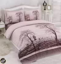 ست کاور لحاف دونفره برند ازدلیک ترک چهار تکه Wood Kahve