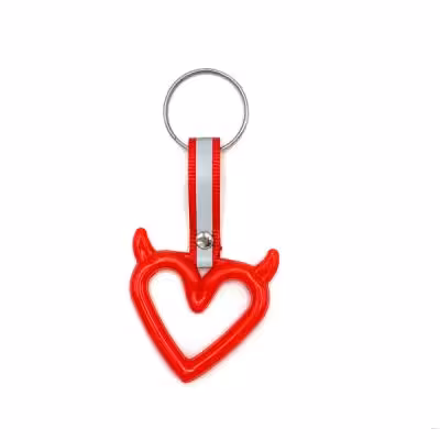 جاسوییچی سوریکاوا رنگ قرمز با بند شبرنگی (جاکلیدی سوریکاوا، جاسوئیچی قلب شاخ دار)