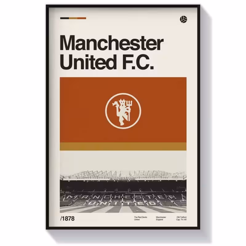 تابلو دکوراتیو ورزشی طرح منچستر یونایتد