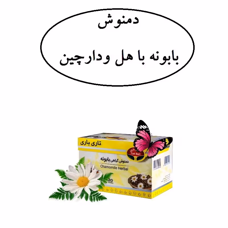 دمنوش گیاهی مخلوط بابونه با هل ودارچین