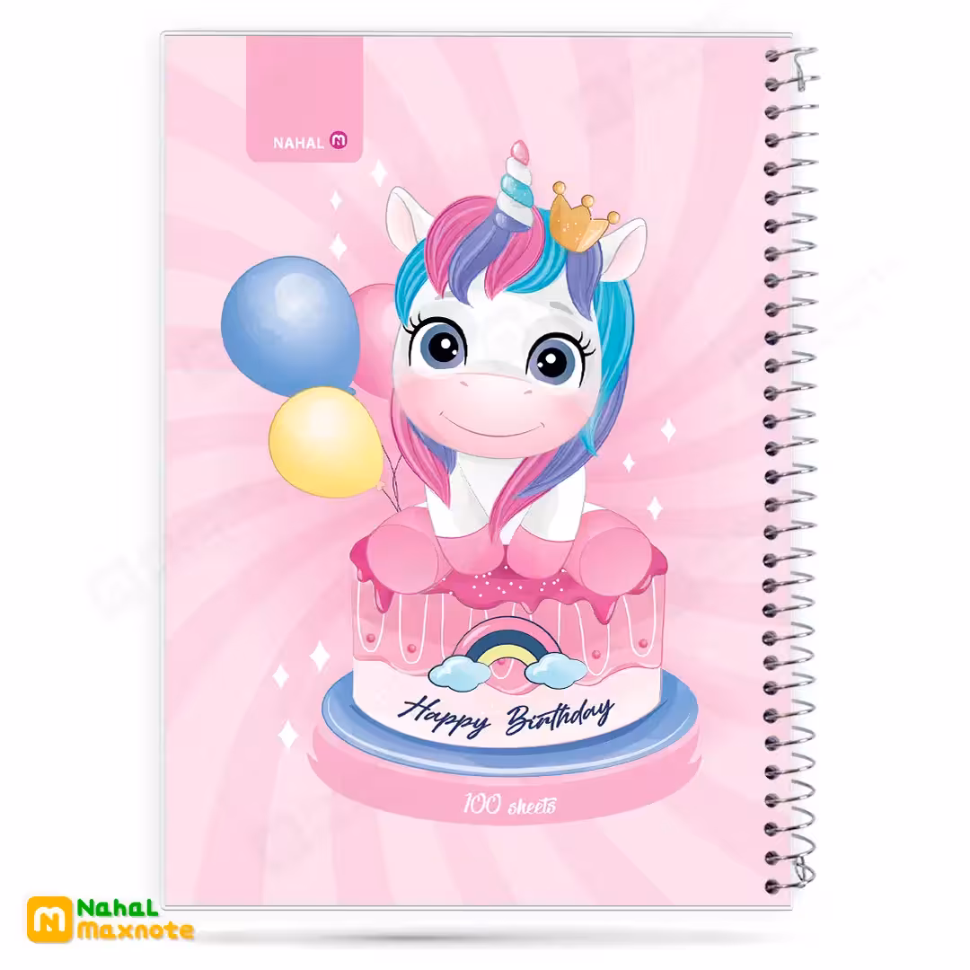 دفتر 100 برگ سیمی طلقی کارتونی کد 3113.طرح 2 دخترانه