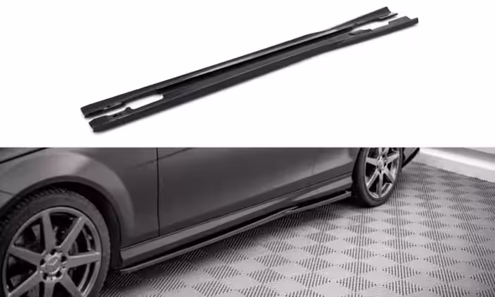 Side Skirts Diffusers Mercedes-Benz C Coupe / Sedan / Estate AMG-Line C204 / W204 Facelift / S204 Facelift