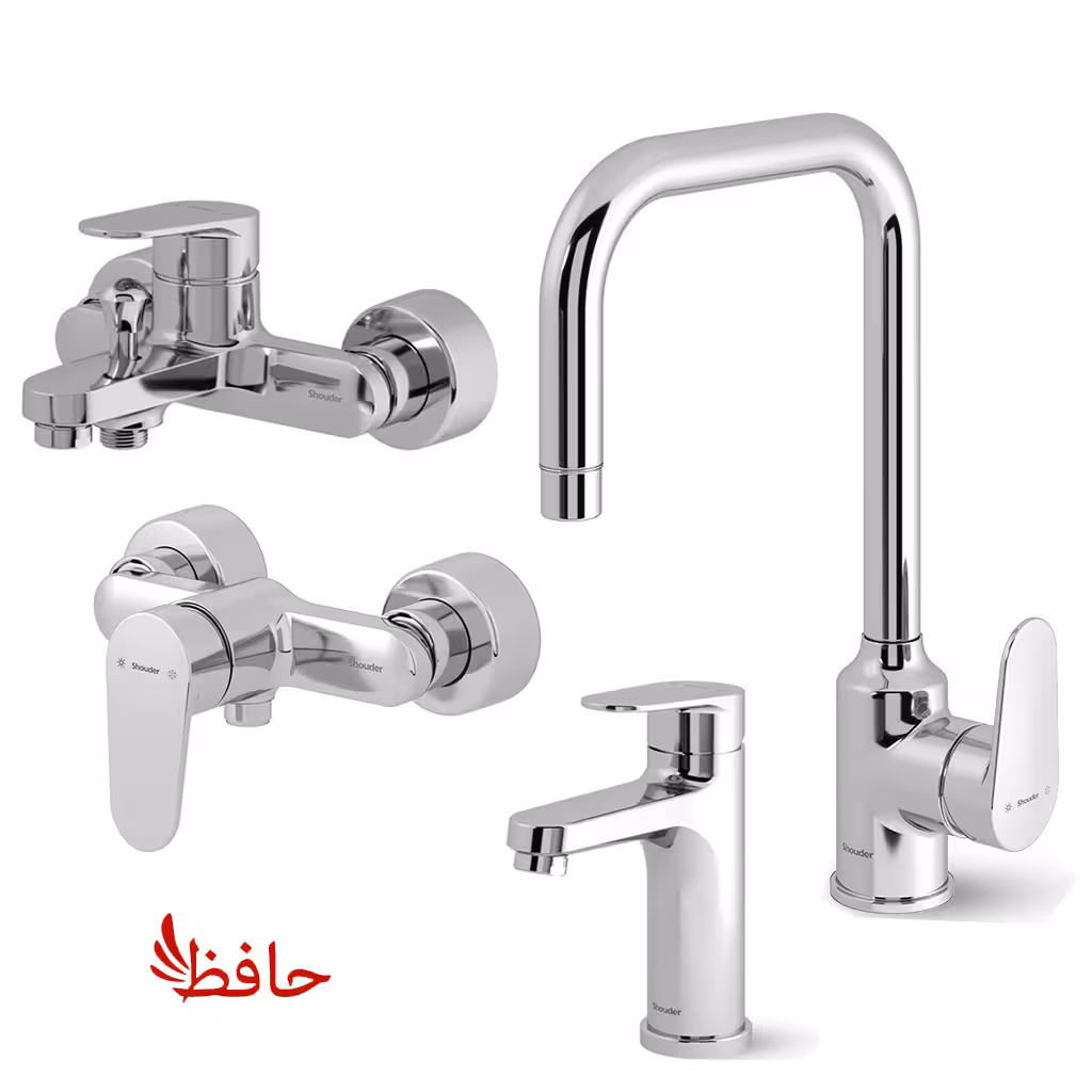 ست شیرالات شودر مدل آلپ کروم