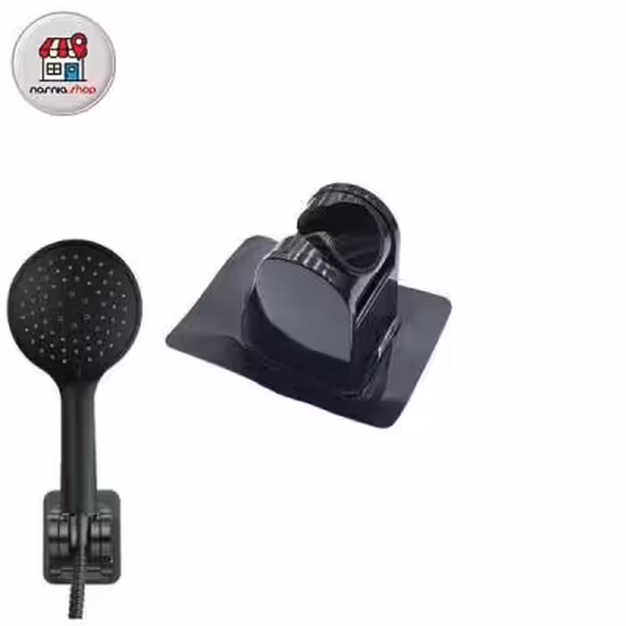 نگهدارنده چسبی سردوش حمام مشکی