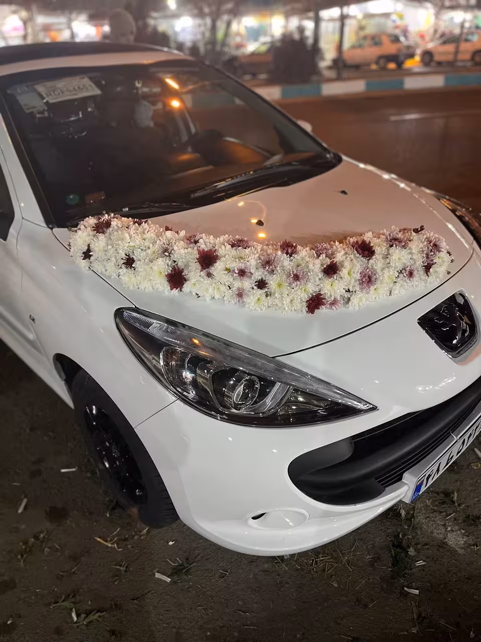 ماشین عروس داودی رنگی