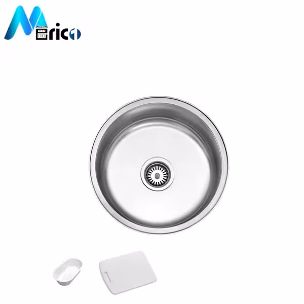 سینک استیل البرز کد 170 توکار تک لگنه گرد