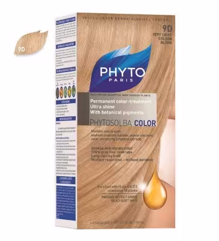 کیت رنگ مو فیتو مدل PHYTO COLOR شماره 9D