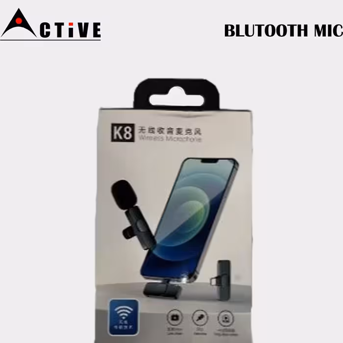 میکروفن تولید محتوا مدل بی سیم برند اکتیو مدل BLUTOOTH MIC کد3078