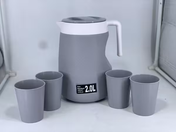 کلمن و فلاسک پارچی به همراه لیوان وارداتی 2 لیتری