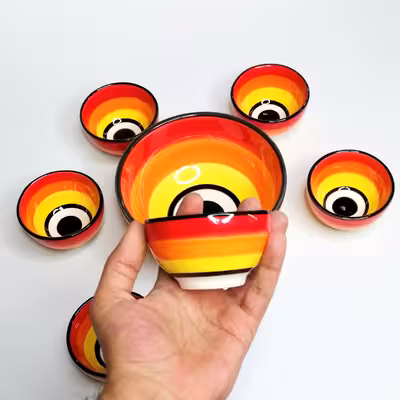 مجموعه ظروف هفت سین 7 پارچه مدل Ch7