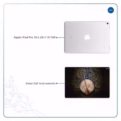 برچسب پوششی ماهوت مدل Setar-Daf-Instruments مناسب برای تبلت اپل iPad Pro 10.5 2017 A1709