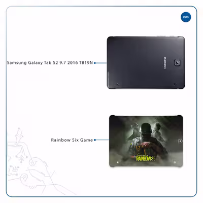 برچسب پوششی ماهوت مدل Rainbow-Six-Game مناسب برای تبلت سامسونگ Galaxy Tab S2 9.7 2016 T819N