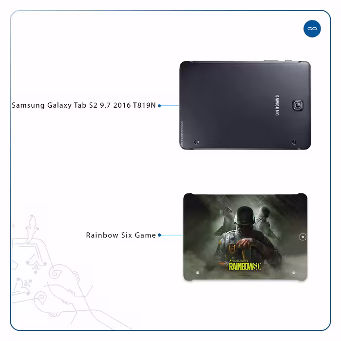 برچسب پوششی ماهوت مدل Rainbow-Six-Game مناسب برای تبلت سامسونگ Galaxy Tab S2 9.7 2016 T819N