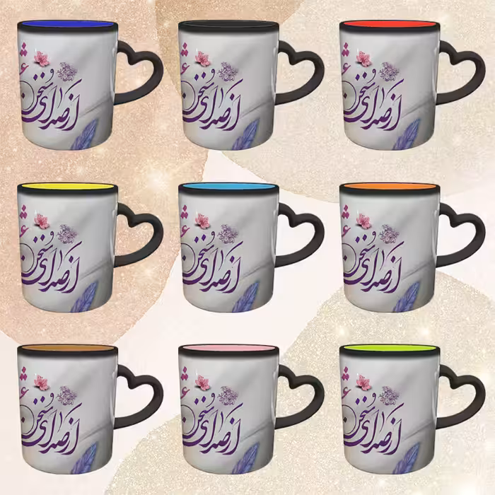 ماگ حرارتی مدل دسته قلبی طرح عاشقانه کد 39