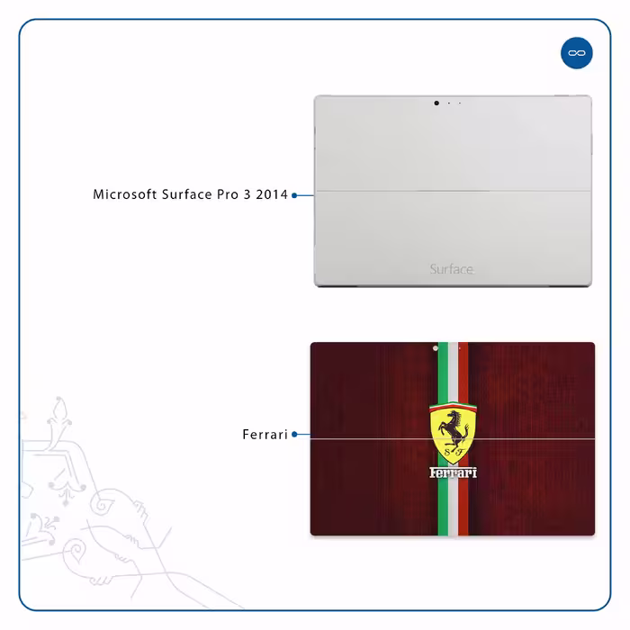 برچسب پوششی ماهوت مدل Ferrari مناسب برای تبلت مایکروسافت Surface Pro 3 2014