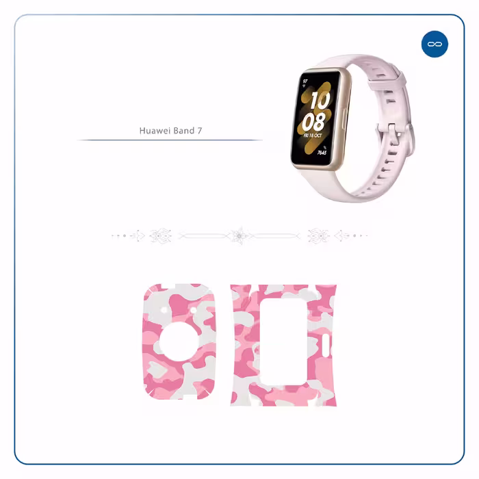 برچسب ماهوت طرح Army_Pink مناسب برای ساعت هوشمند هوآوی Band 7