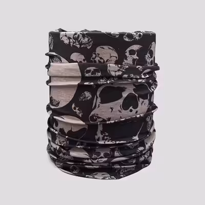 دستمال سر و گردن مدل Skull Machine 