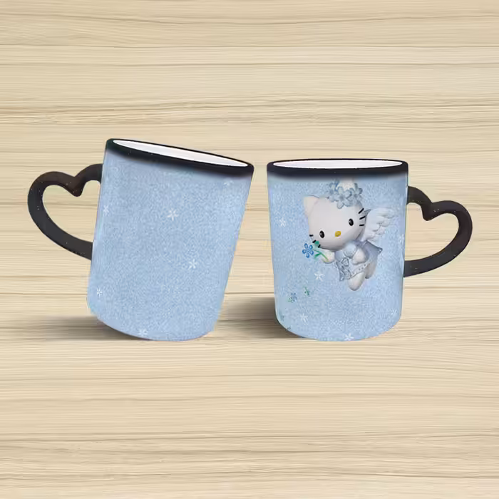 ماگ حرارتی مدل دسته قلبی اکلیلی طرح کیتی کد 3